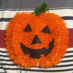 Pumpkin Tinsel Halloween Decoration
